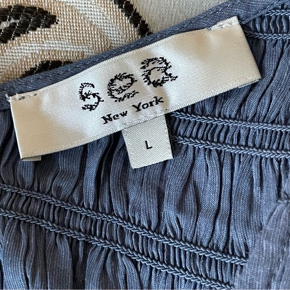 Sea New York Maxi Dress Smocked Tiered Puff Balloon Sleeve Barbiecore Balletcore - Picture 8 of 13